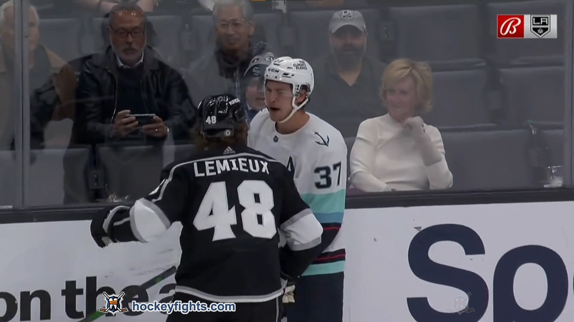 Y. Gourde (SEA) vs. B. Lemieux (LAK)