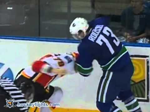 M. Ferland (CGY) vs. A. Roussel (VAN)