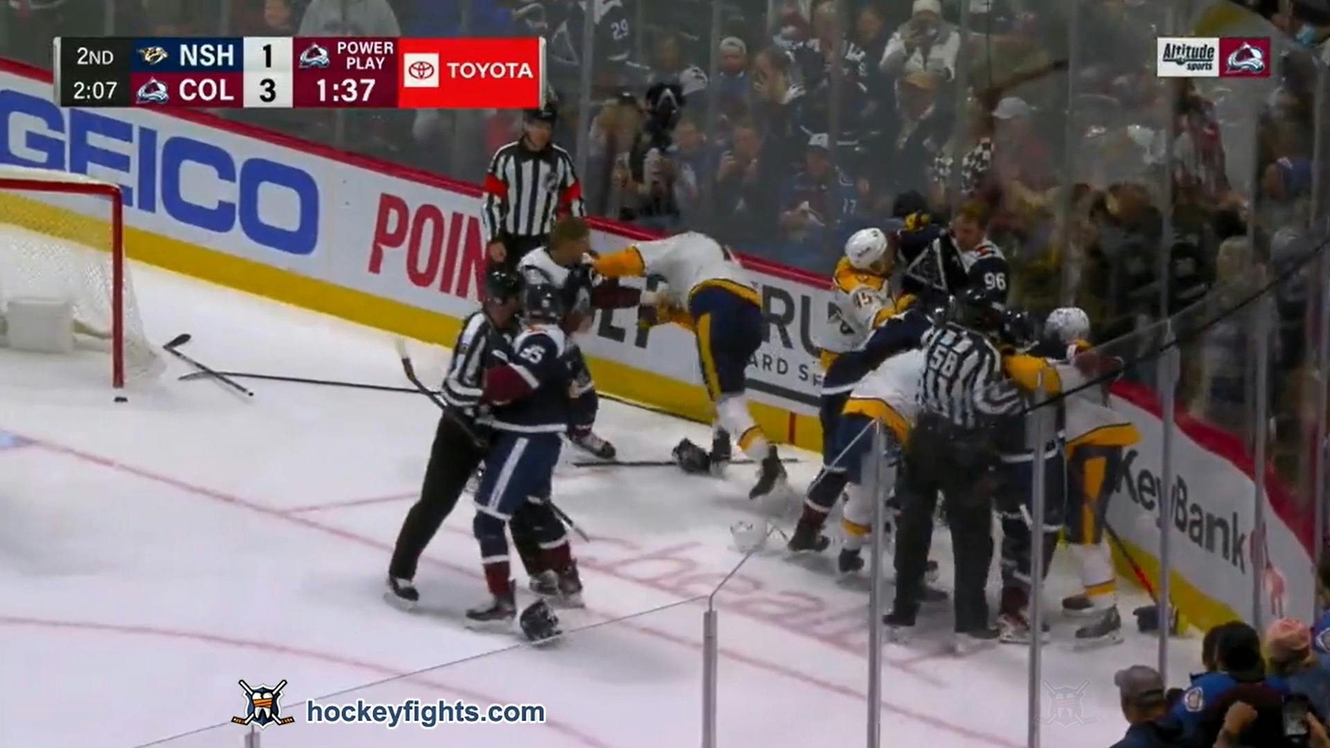 Trouba's second big hit and fight in as many games : Gabriel Landeskog vs Jacob  Trouba from the Colorado Avalanche at New York Rangers game on Dec 8, 2021  : r/rangers
