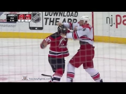 T. Gleason (CAR) vs. J. Tootoo (NJD)