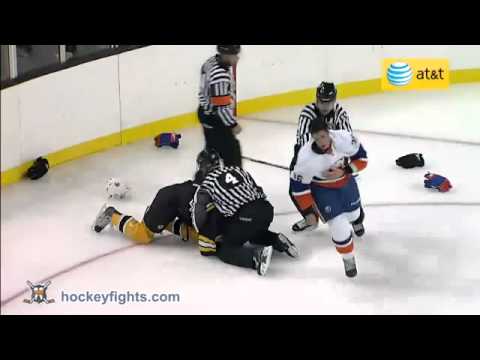T. Hamonic (NYI) vs. A. Roussel (BOS)