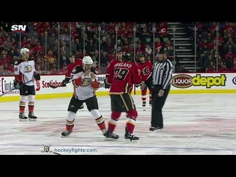 K. Bieksa (ANA) vs. M. Ferland (CAL)