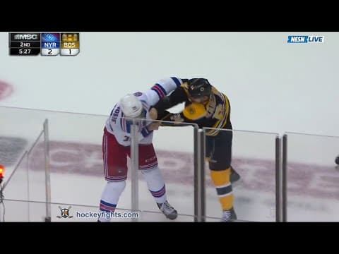 B. Bellemore (NYR) vs. T. Randell (BOS)