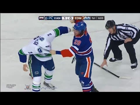 K. Bieksa (VAN) vs. R. Jones (EDM)