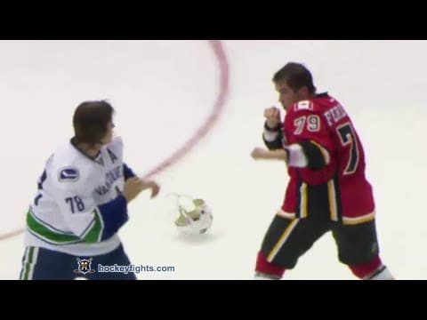 A. Mallet (VAN) vs. M. Ferland (CGY)
