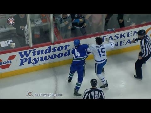 M. Martin (TOR) vs. E. Gudbranson (VAN)