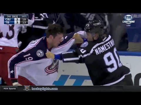 R. Johansen (CBJ) vs. V. Namestnikov (TBL)