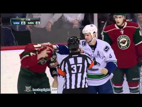 K. Bieksa (VAN) vs. N. Johnson (MIN)