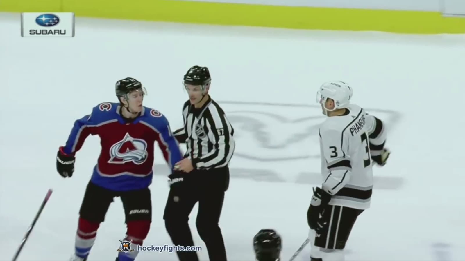 D. Phaneuf (LAK) vs. M. Calvert (COL)