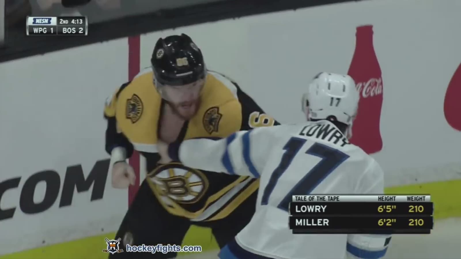 A. Lowry (WPG) vs. K. Miller (BOS)