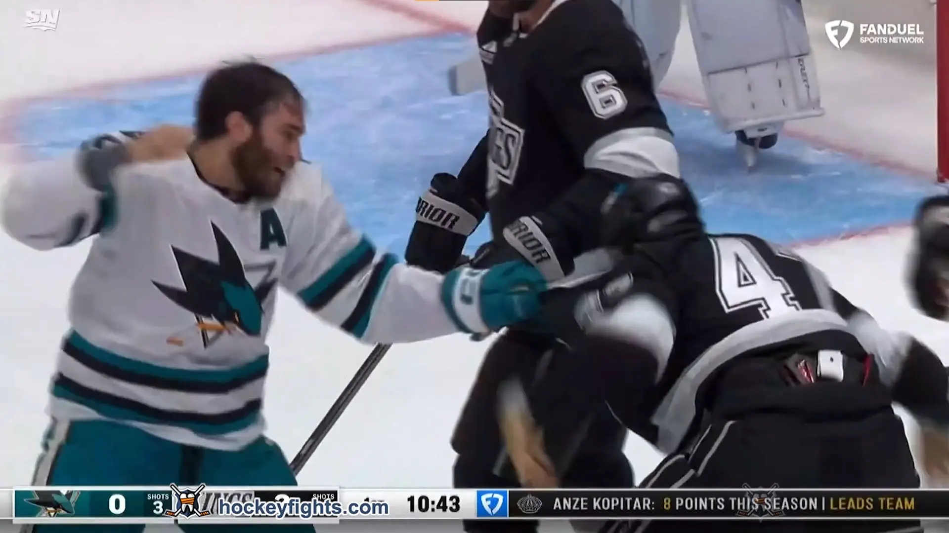 L. Kunin (SJS) vs. A. Lee (LAK)