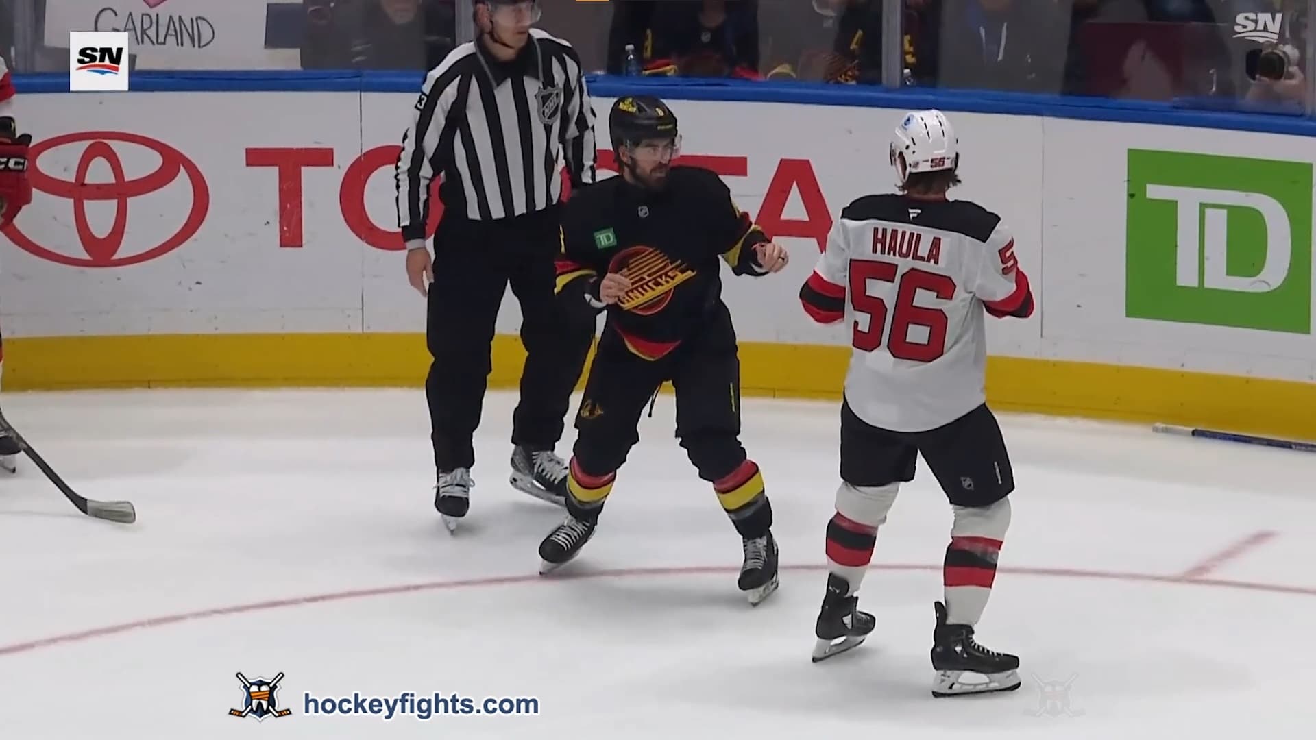 E. Haula (NJD) vs. C. Garland (VAN)