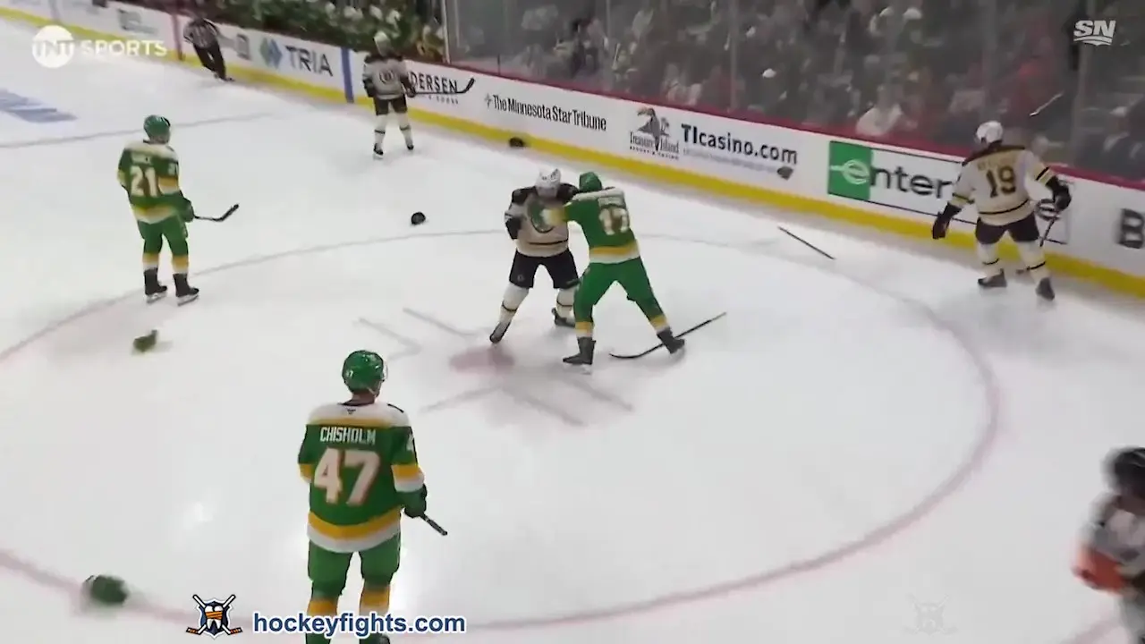 M. Kastelic (BOS) vs. M. Foligno (MIN)