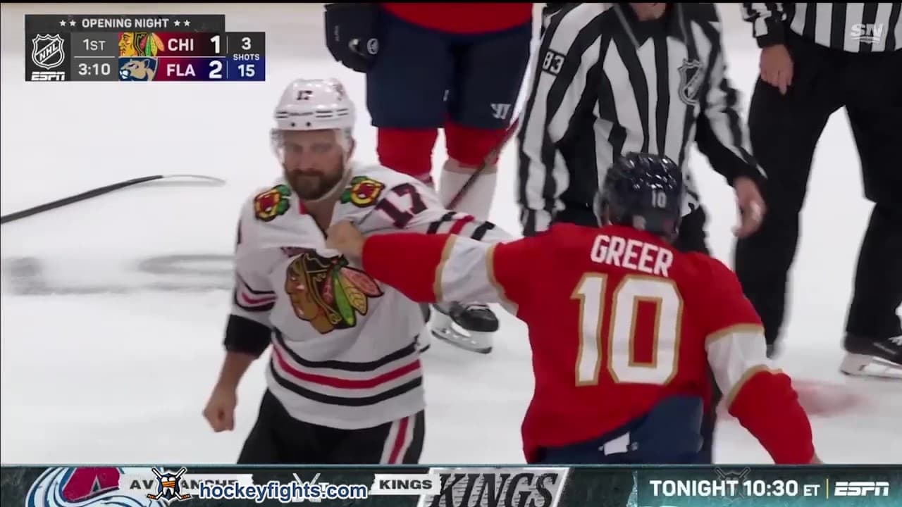 N. Foligno (CHI) vs. A. Greer (FLA)
