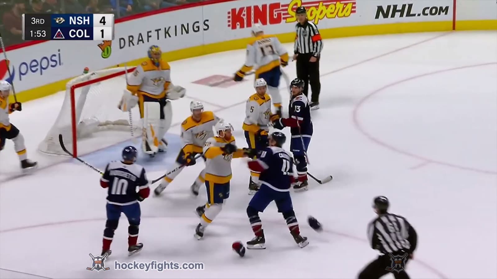 M. Irwin (NSH) vs. M. Calvert (COL)