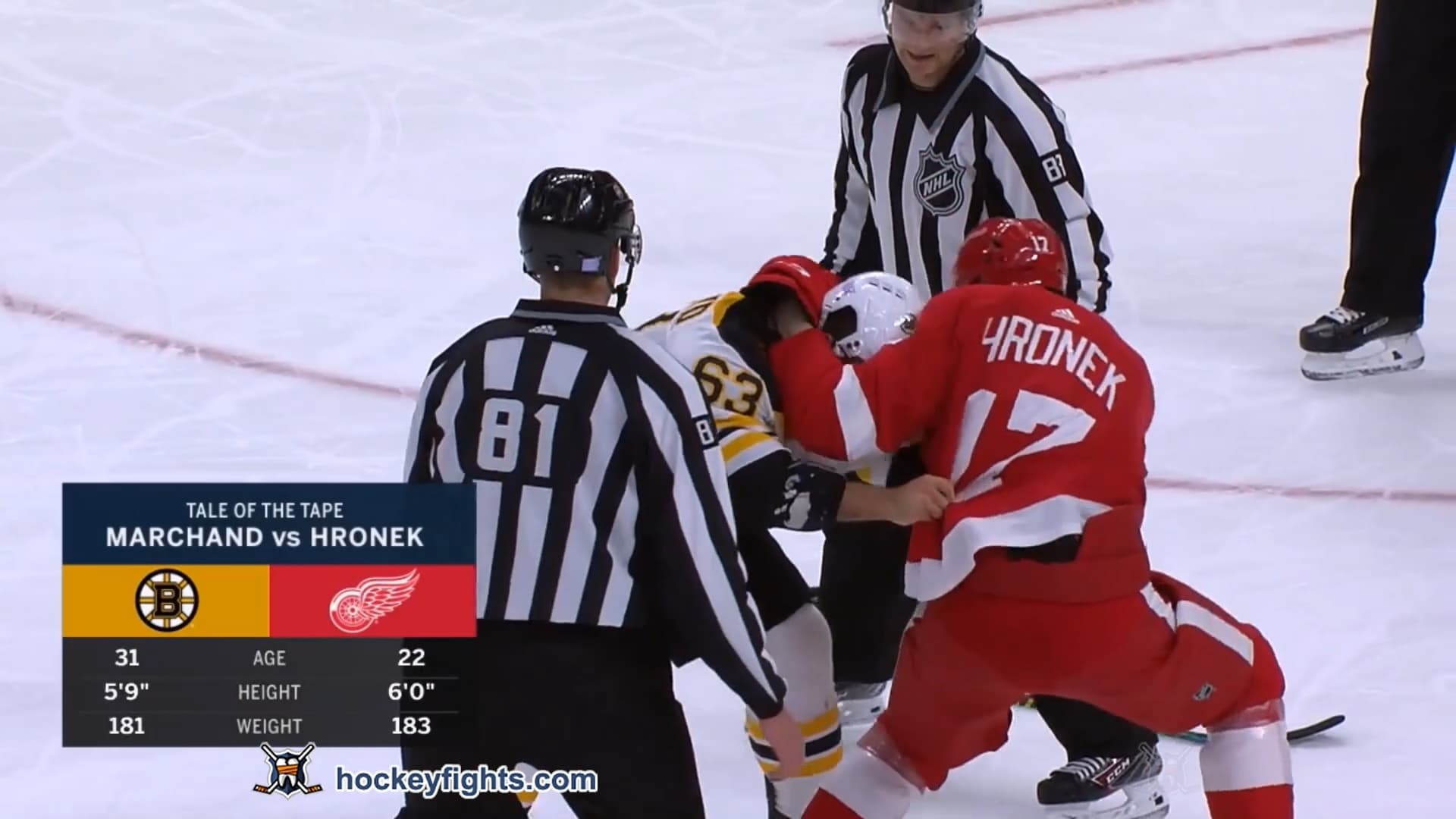 B. Marchand (BOS) vs. F. Hronek (DET)