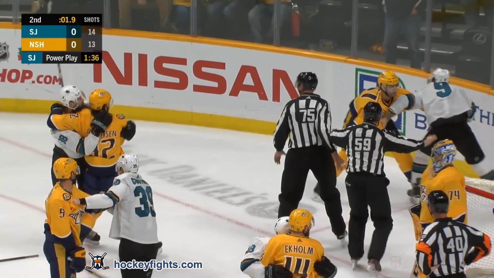 E. Kane (SJS) vs. A. Watson (NSH)