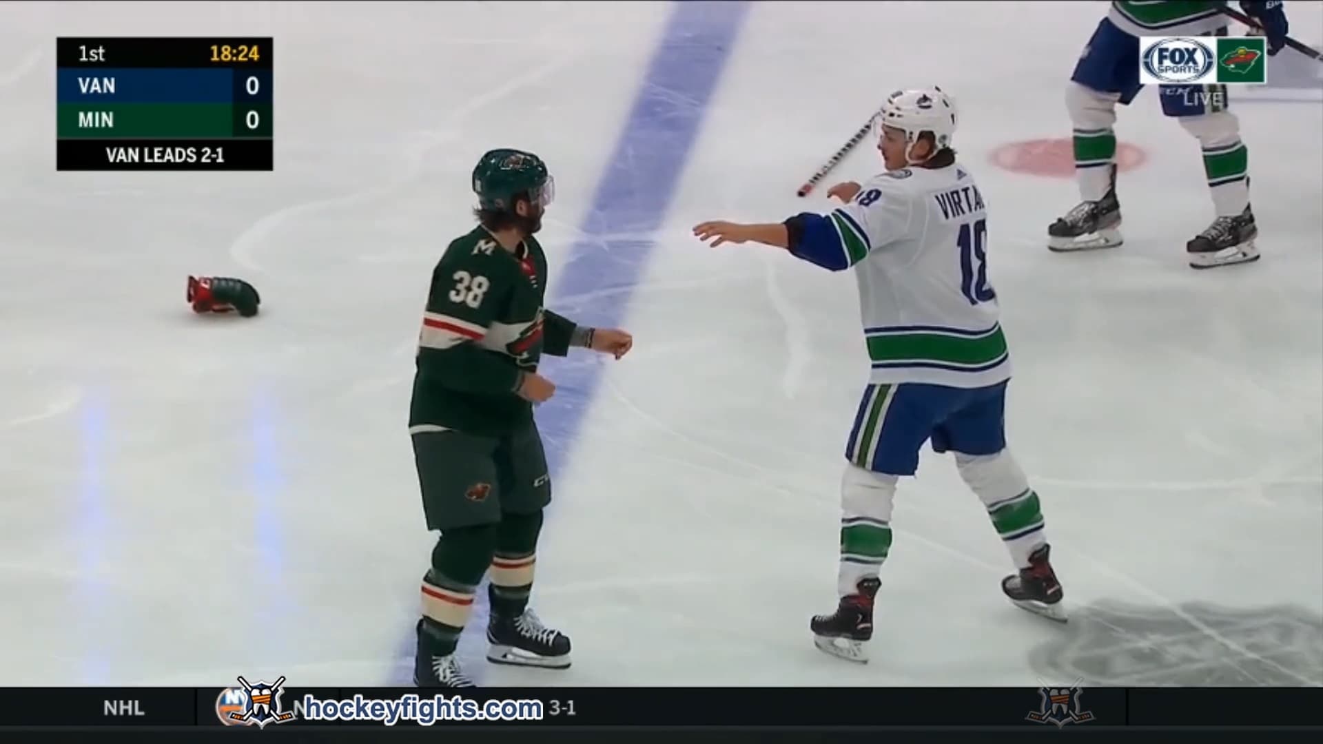 J. Virtanen (VAN) vs. R. Hartman (MIN)