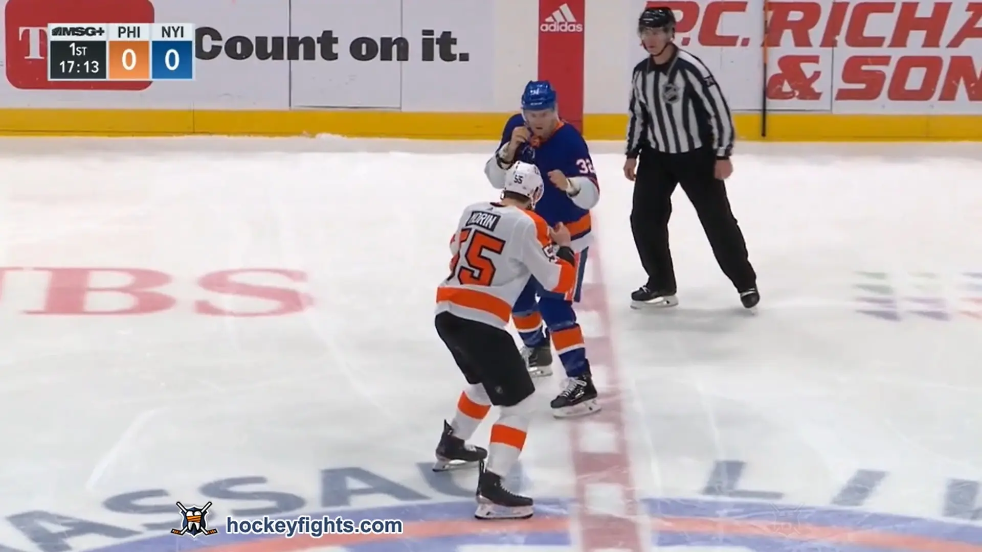 S. Morin (PHI) vs. R. Johnston (NYI)