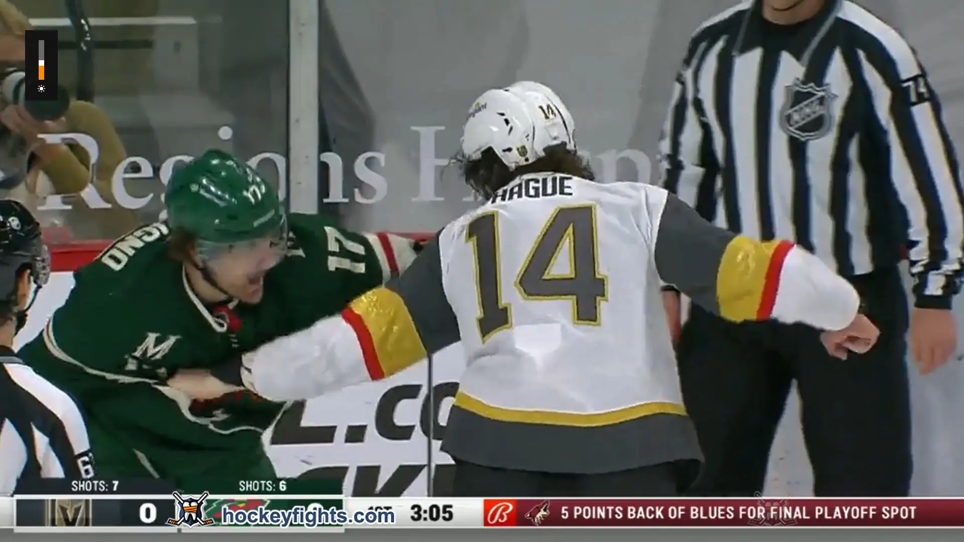 N. Hague (VGK) vs. M. Foligno (MIN)