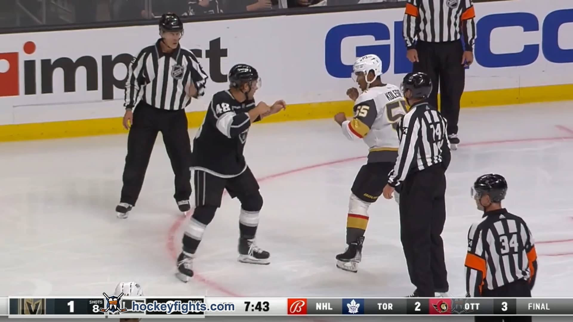 K. Kolesar (VGK) vs. B. Lemieux (LAK)