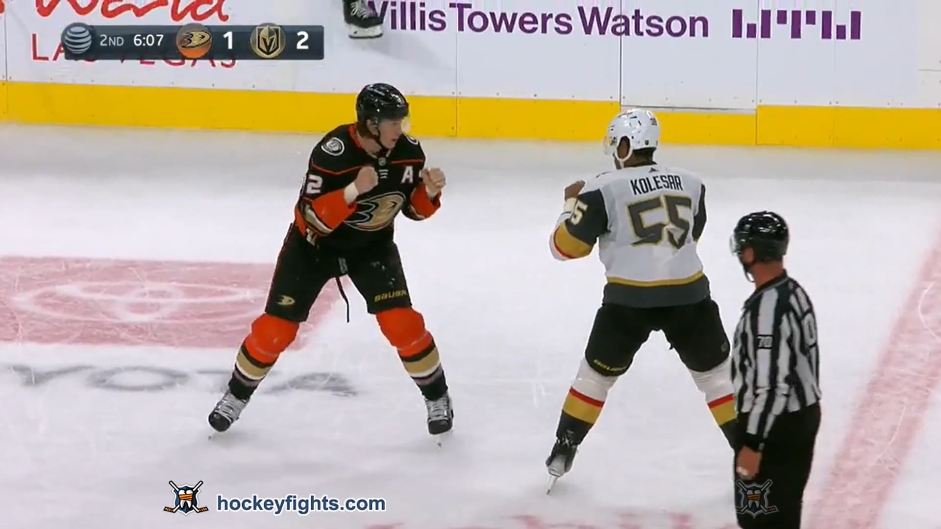 J. Manson (ANA) vs. K. Kolesar (VGK)