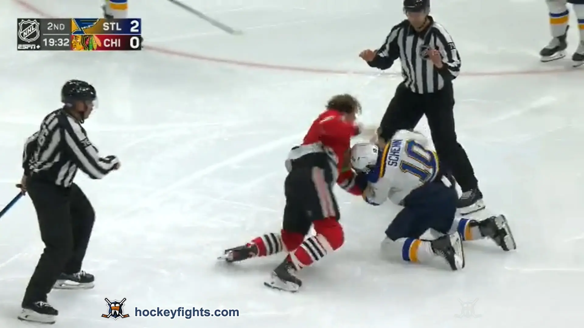 B. Schenn (STL) vs. J. McCabe (CHI)