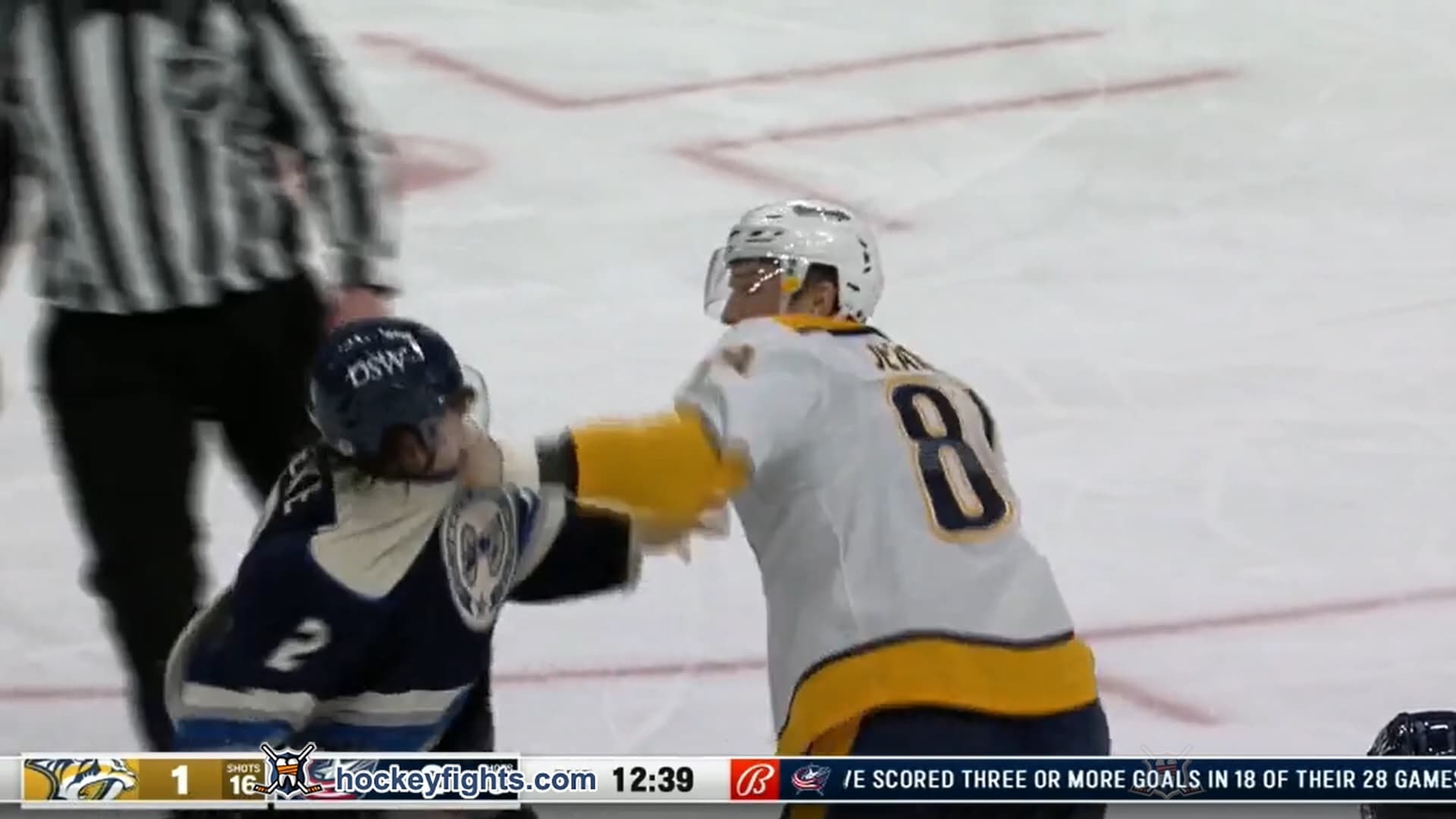 T. Jeannot (NSH) vs. A. Peeke (CBJ)