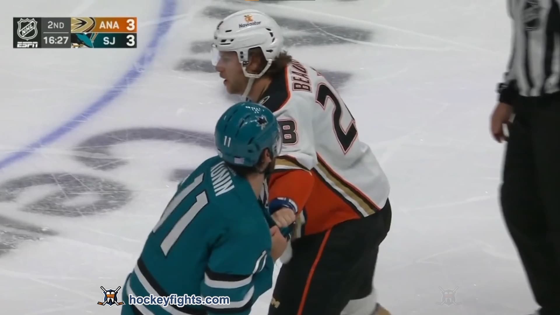 N. Beaulieu (ANA) vs. L. Kunin (SJS)