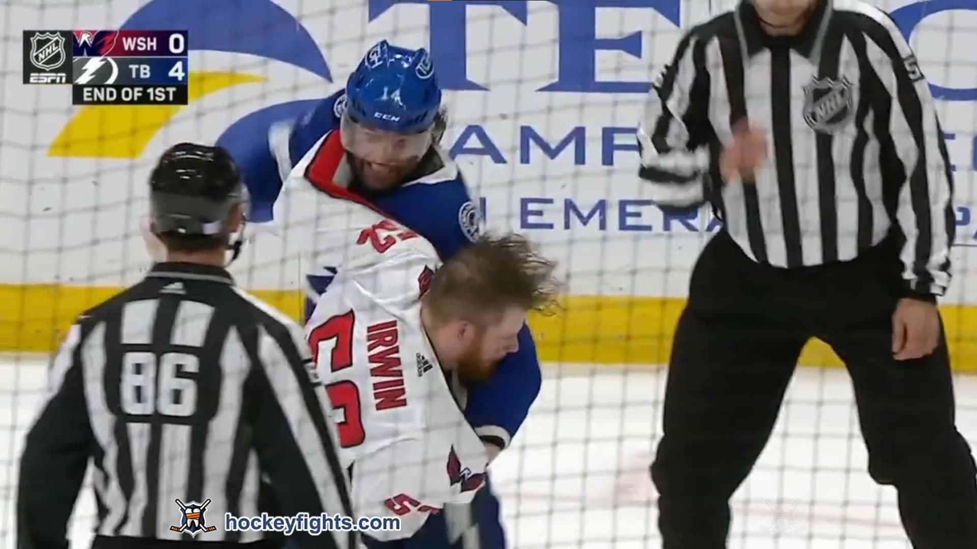 M. Irwin (WSH) vs. P. Maroon (TBL)