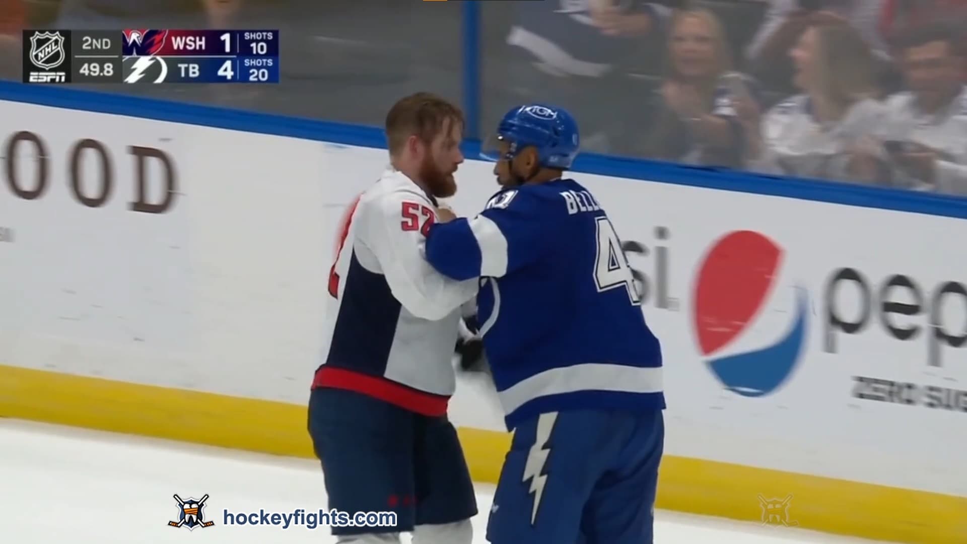 M. Irwin (WSH) vs. P. Bellemare (TBL)