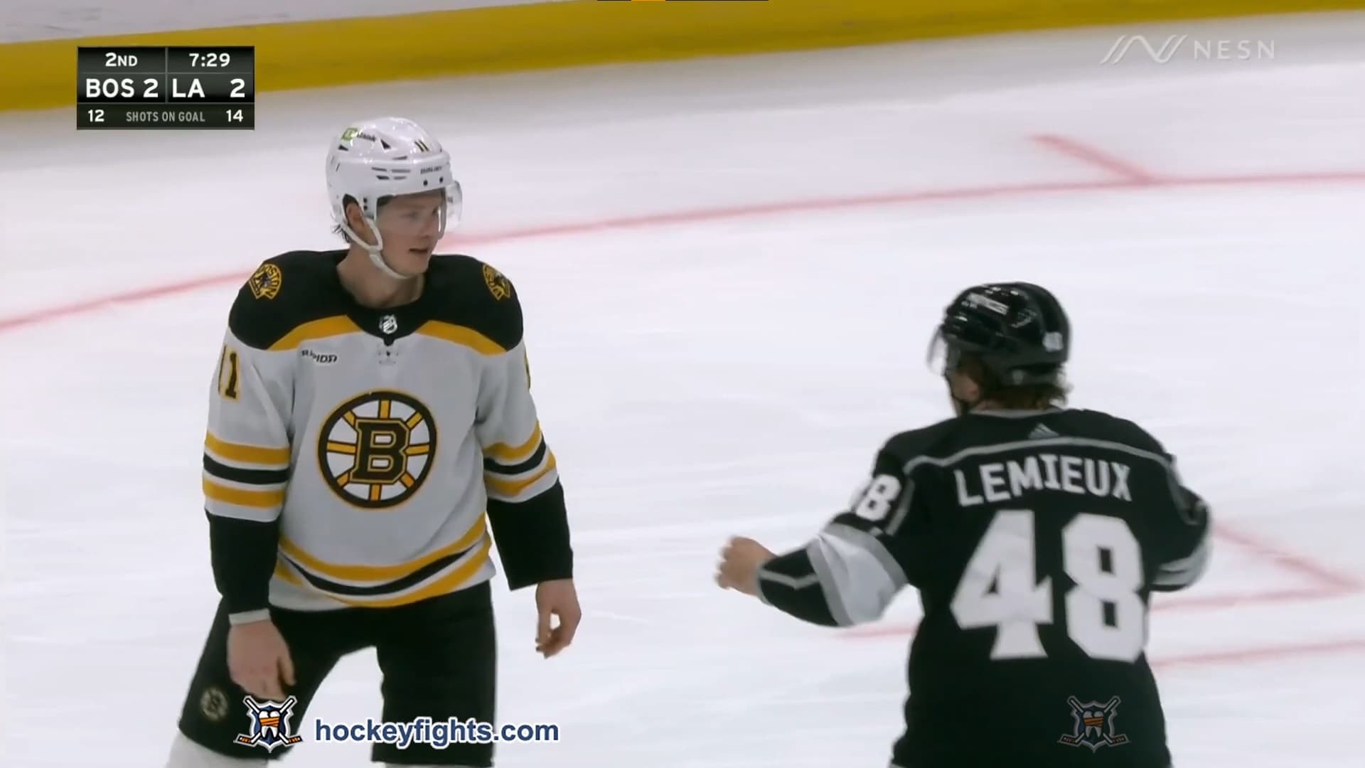 T. Frederic (BOS) vs. B. Lemieux (LAK)