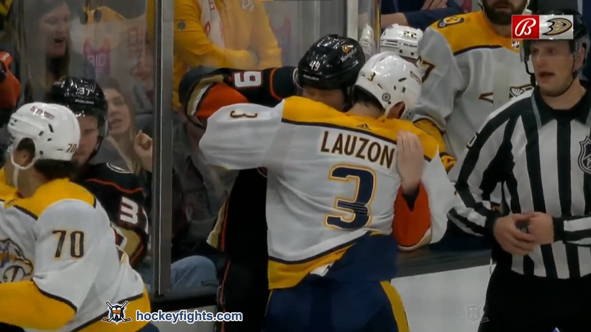 J. Lauzon (NSH) vs. M. Jones (ANA)