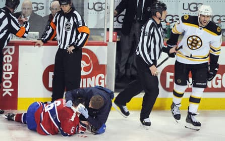 Milan Lucic Boards Jaroslav Spacek, a Double Take