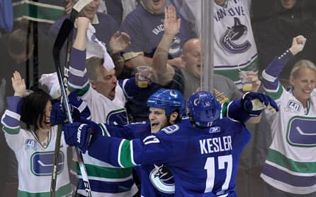 Kevin Bieksa Goes Gordie Howe in Canucks Win