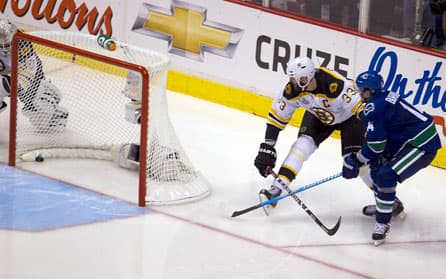 Alex Burrows’ OT Goal Gives Canucks 2-0 Lead