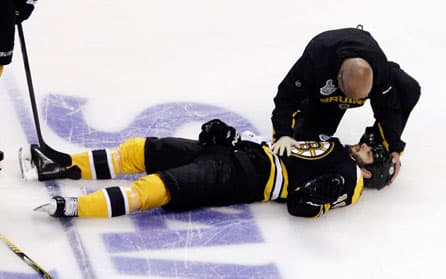 Aaron Rome Knocks Nathan Horton Out of Game 3