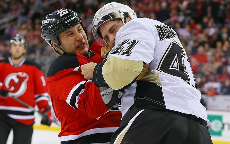 Jordin Tootoo Fights Robert Bortuzzo Twice in Devils Win