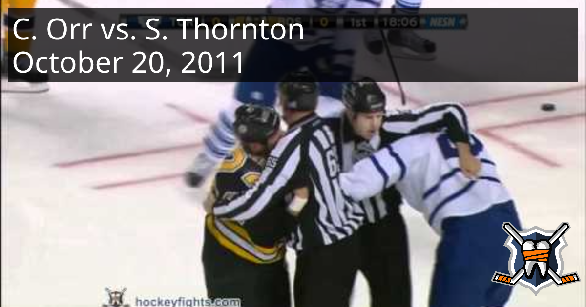 Colton Orr Vs Shawn Thornton October 20 2011 Toronto Maple Leafs Opengraph Image
