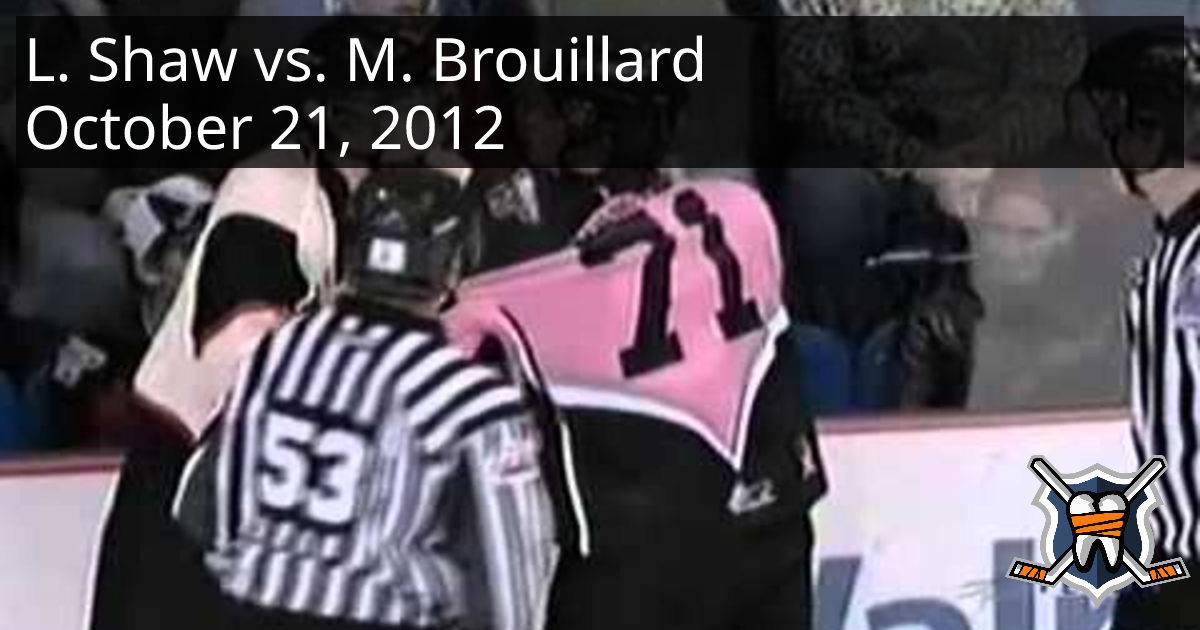 Logan Shaw vs. MarcOlivier Brouillard, October 21, 2012 Québec