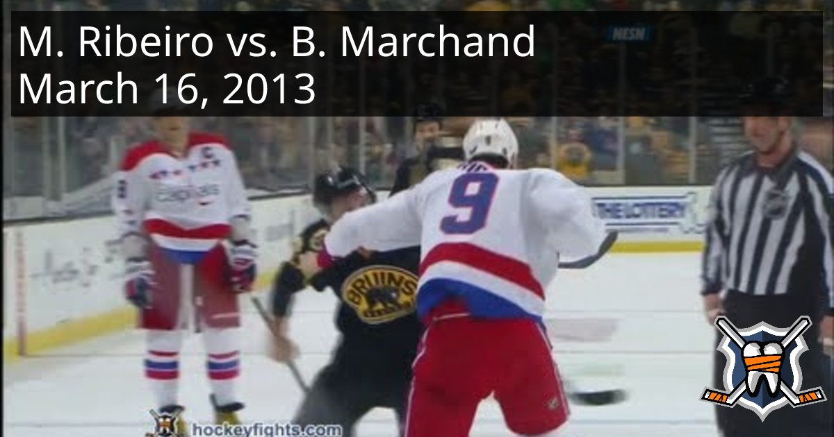 Mike Ribeiro vs. Brad Marchand, March 16, 2013 - Washington Capitals vs ...