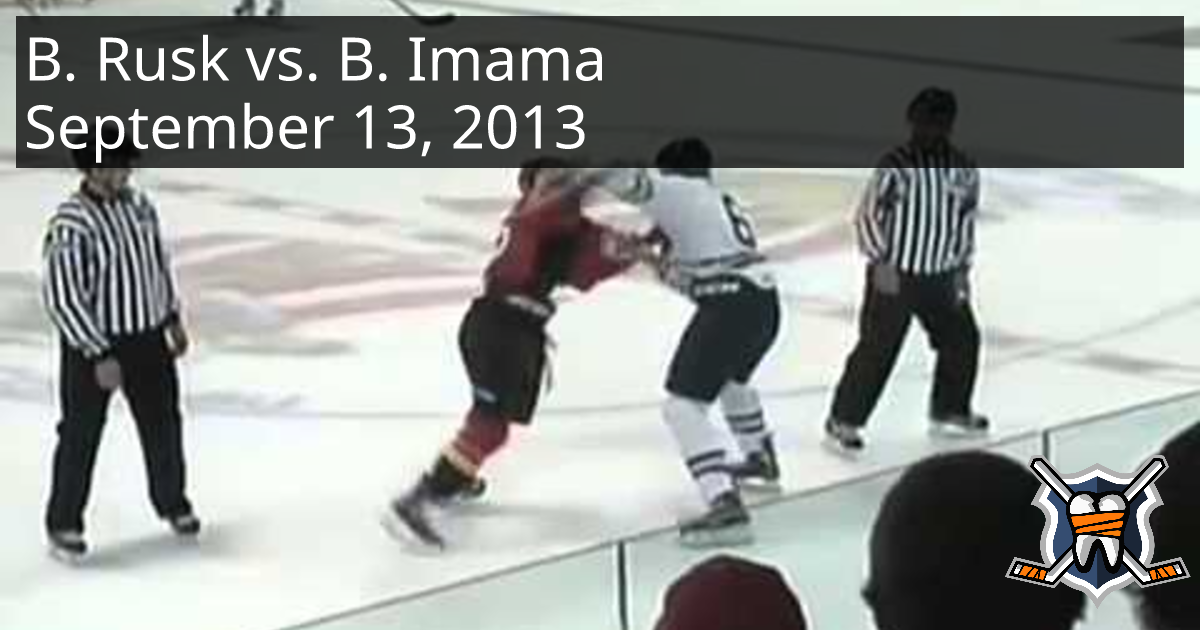 Beau Rusk vs. Bokondji Imama, September 13, 2013 Rimouski Océanic vs