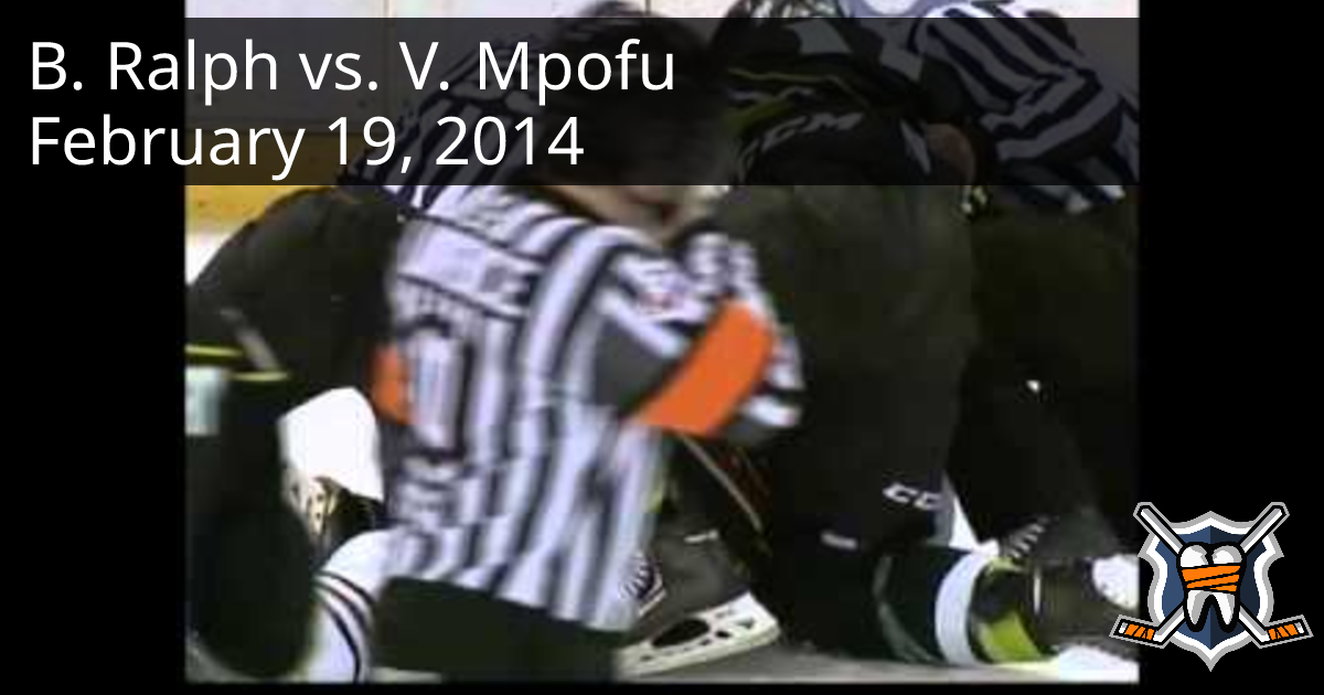 Brandon Ralph vs. Vukie Mpofu, February 19, 2014 - Edmonton Oil Kings ...