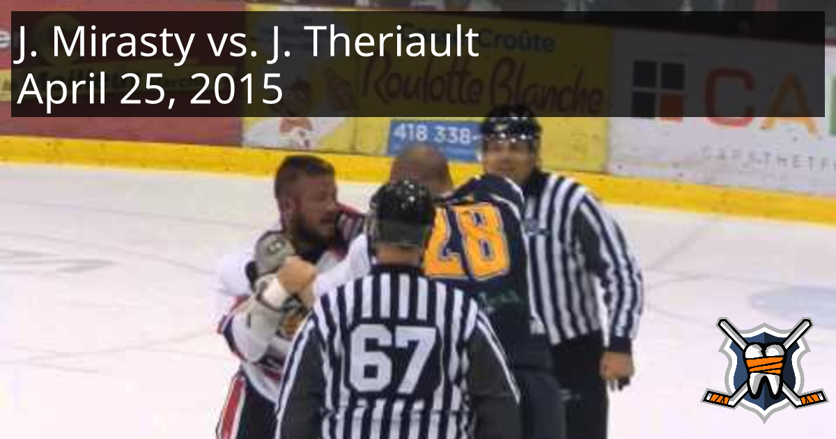 Jon Mirasty vs. Joël Theriault, April 25, 2015 Éperviers de Sorel