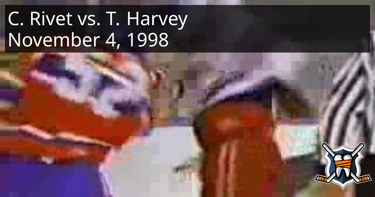 Craig Rivet vs. Todd Harvey, November 4, 1998 - Montreal Canadiens vs ...