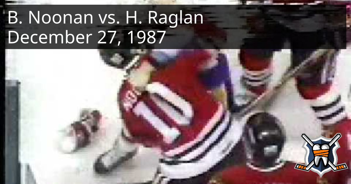 Brian Noonan vs. Herb Raglan, December 27, 1987 Chicago Blackhawks vs