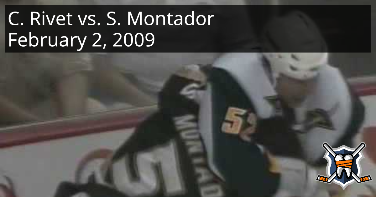 Craig Rivet vs. Steve Montador, February 2, 2009 Buffalo Sabres vs