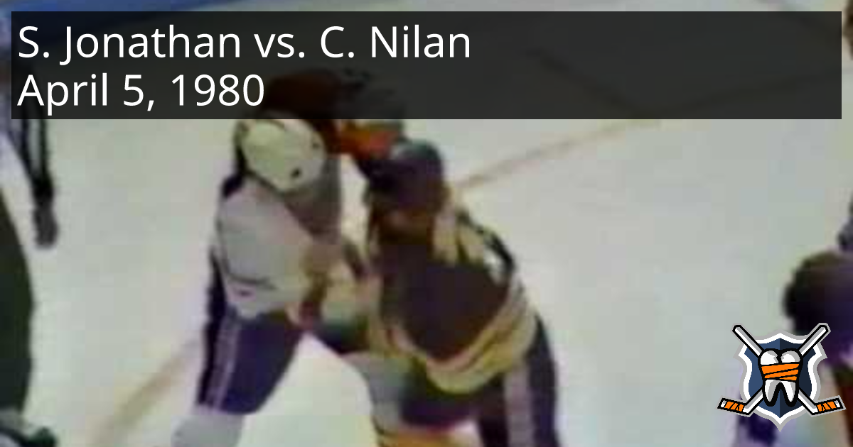 Stan Jonathan vs. Chris Nilan, April 5, 1980 Boston Bruins vs
