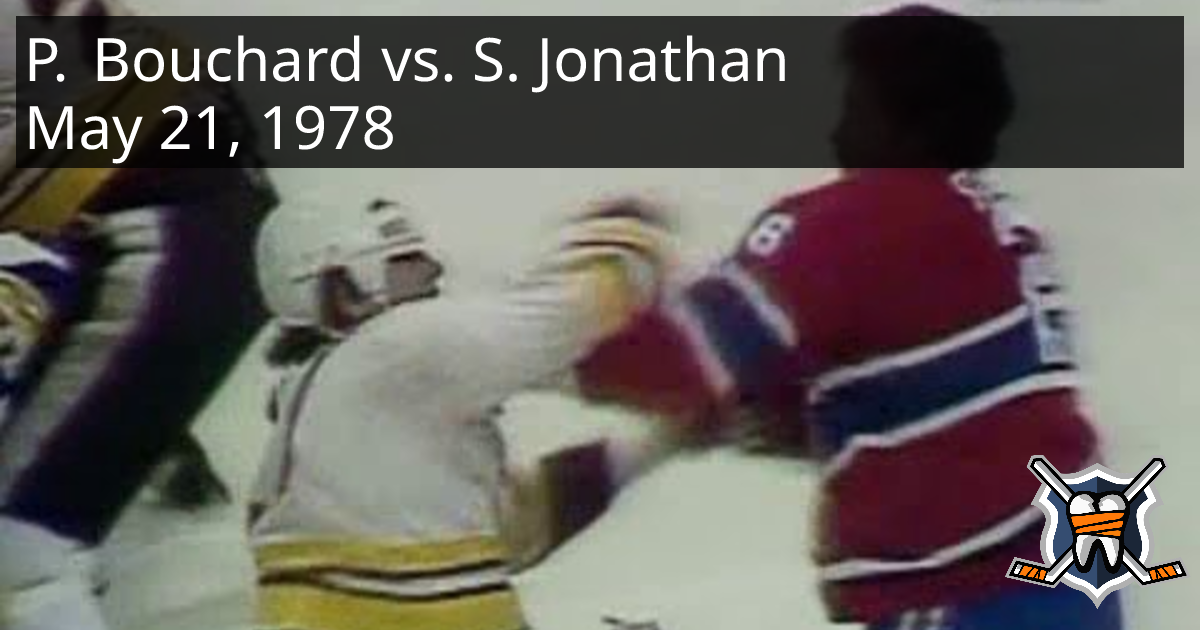 Pierre Bouchard vs. Stan Jonathan, May 21, 1978 - Montreal Canadiens vs ...