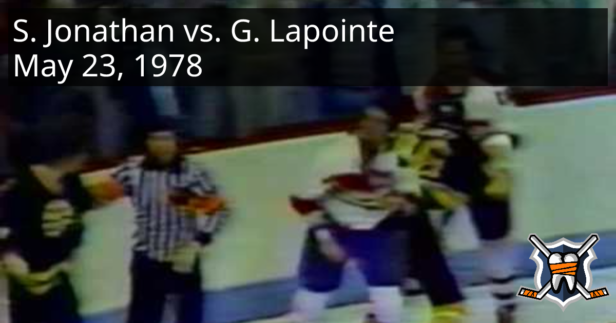 Stan Jonathan vs. Guy Lapointe, May 23, 1978 - Boston Bruins vs ...